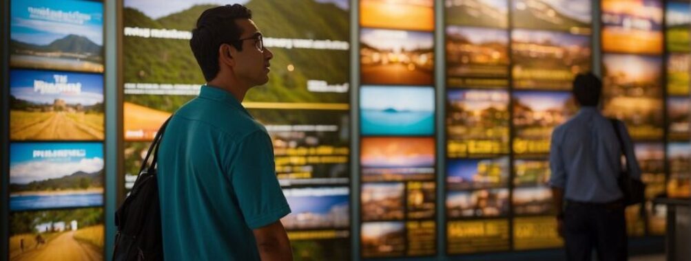 Visitors exploring a photo gallery exhibition.