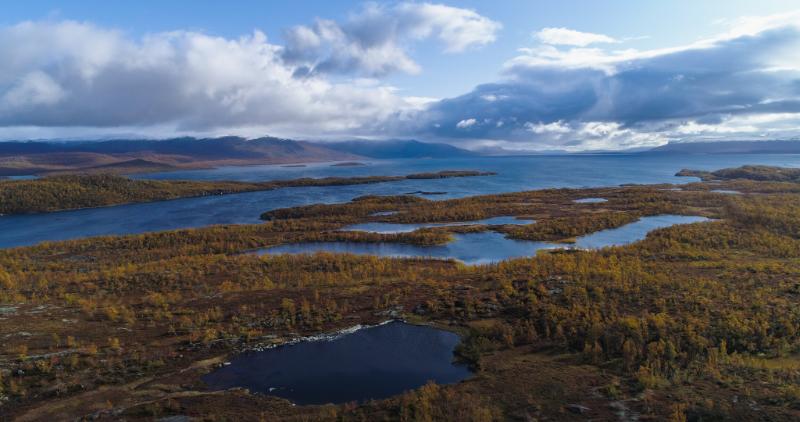 Aerial view Abisko National Park