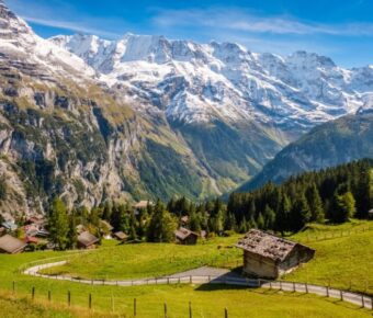 BASE Jumping in Lauterbrunnen, Switzerland