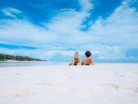 Pristine white sand in Belize