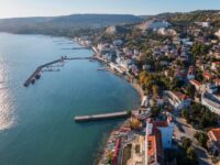 Aerial view of the cityscape in Bulgaria