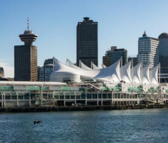 Canada Place and Vancouver Lookout in Downtown Vancouver