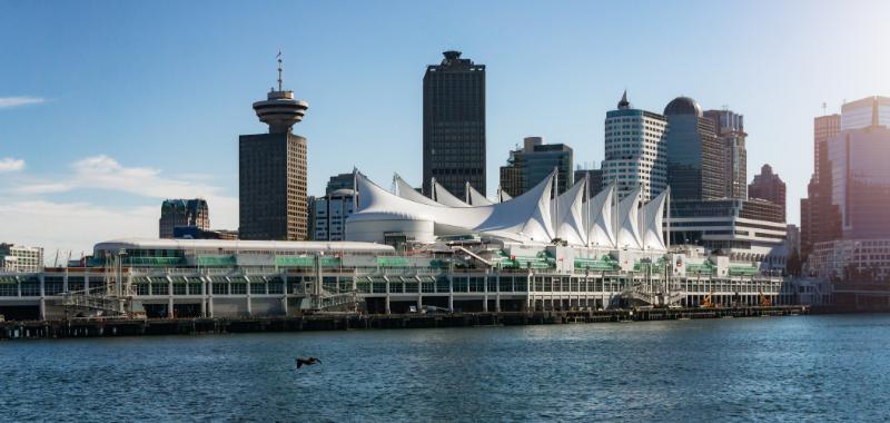 Canada Place and Vancouver Lookout in Downtown Vancouver