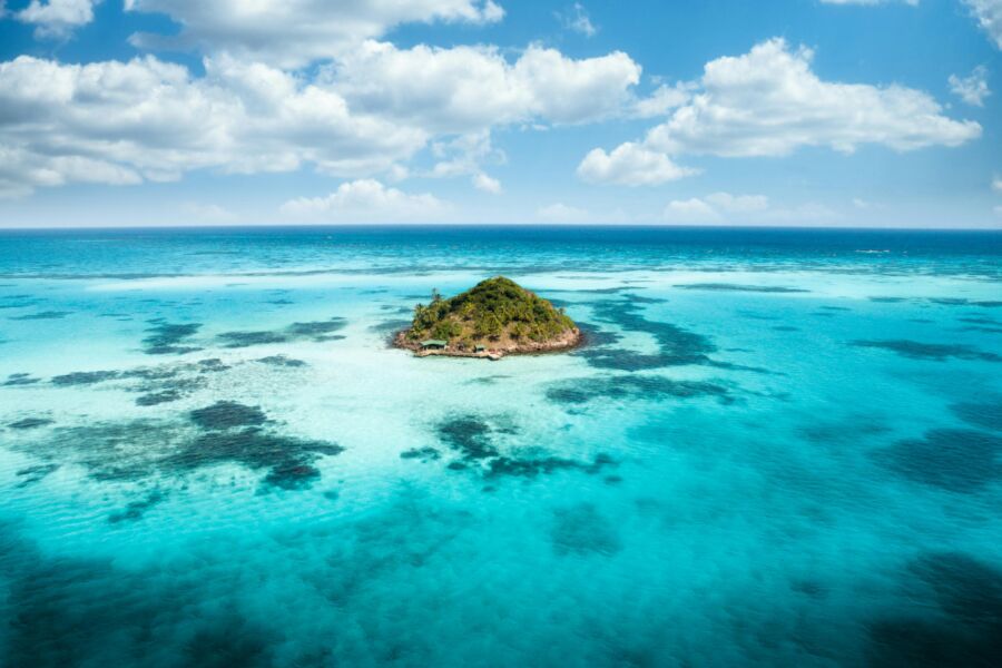 Pristine blue waters in Caye Caulker