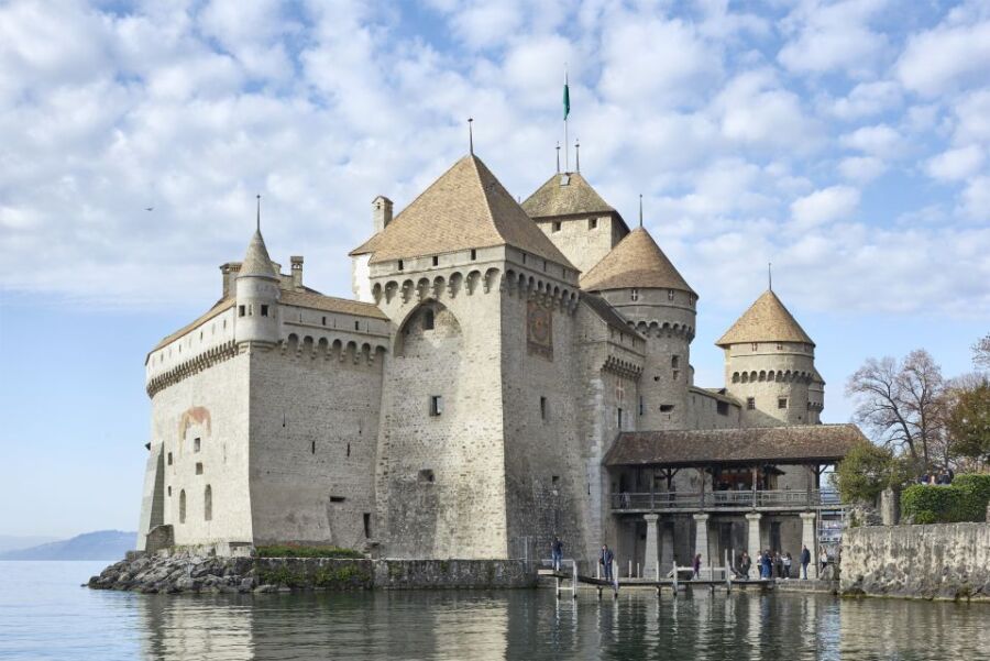 Chillon castle in Switzerland 