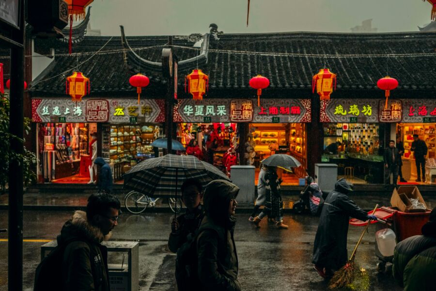 Busy streets in Chinatown in Kuala Lumpur, Malaysia