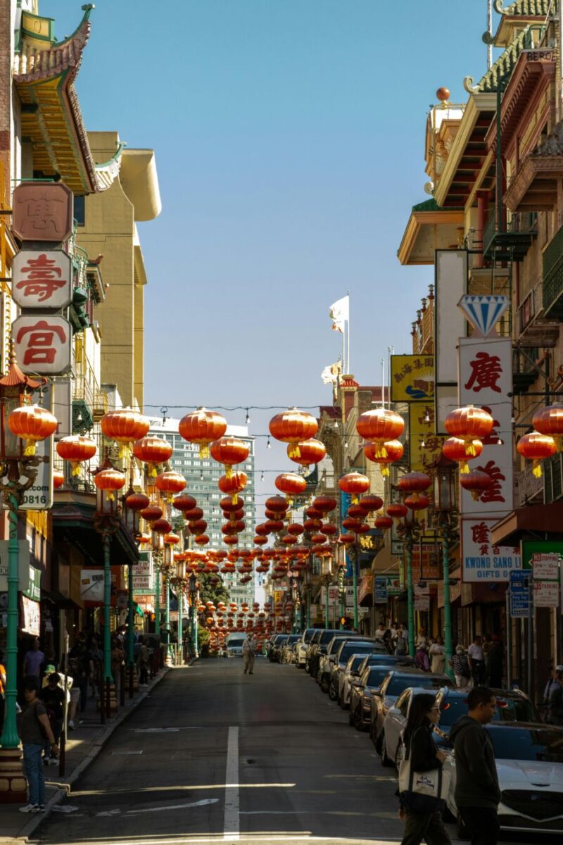 Red lanterns at Chinatown in San Francisco