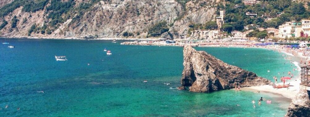 Clear blue waters in Cinque Terre