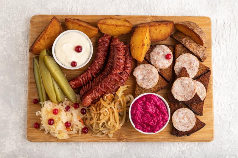 Set of snacks consisting of Czech favorites