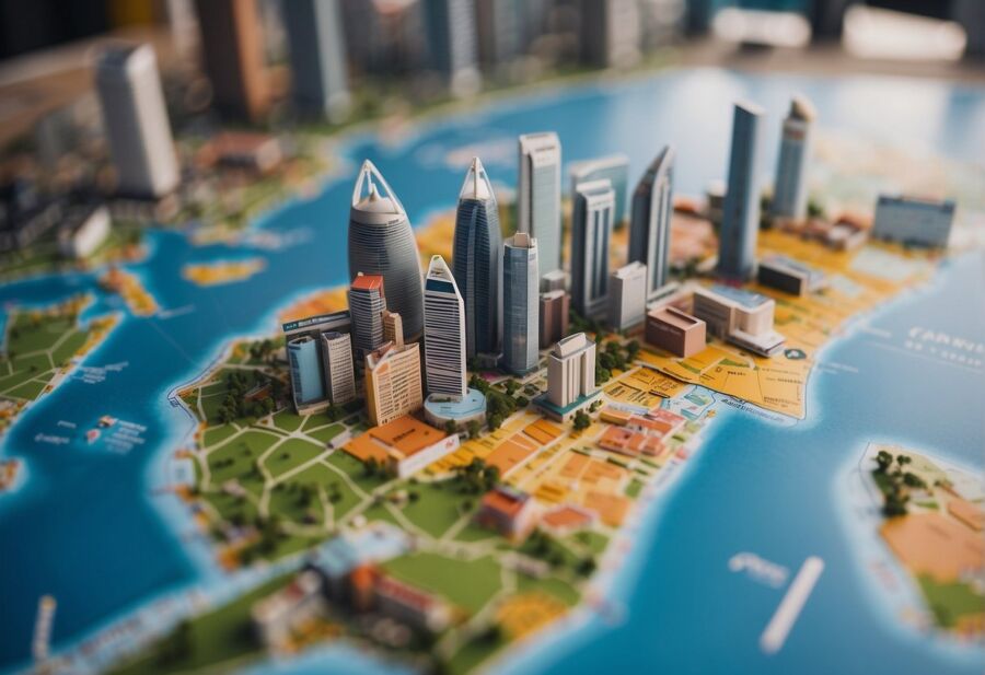 Small diorama of Singapore