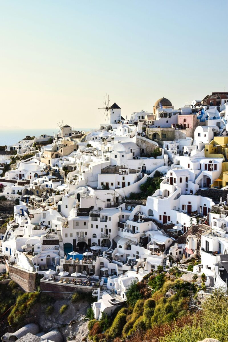 Houses on the hill of Fira