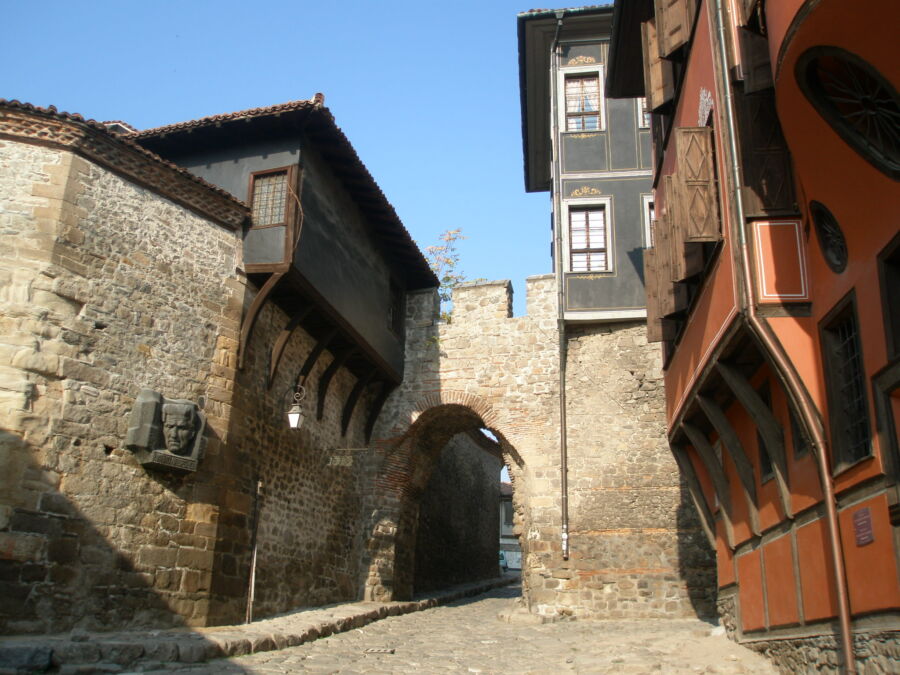 Hisar Kapia gate in an ancient town in Bulgaria