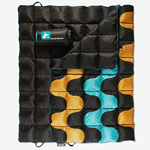 Horizon Hound Down Camping Blanket - Outdoor Travel Blanket | Sustainable Insulated Down | Lightweight & Warm Quilt for Camping