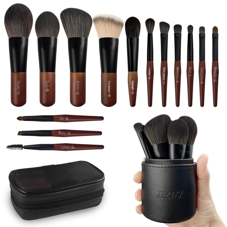 JILIER Travel Makeup Brush Set