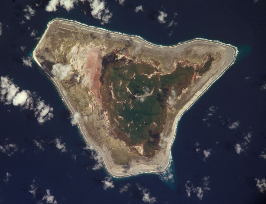 NASA shot of Malden Island, Line Islands