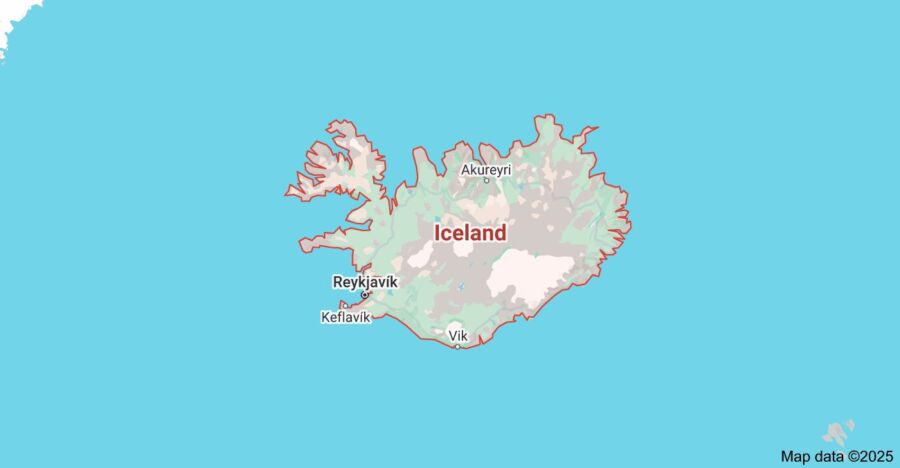 Map of Iceland