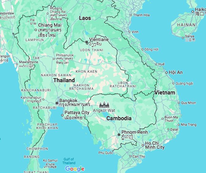 Map of Thailand 