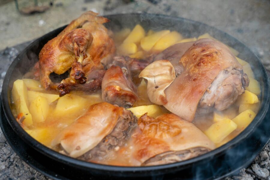 Dutch cuisine showcasing meat in a dish