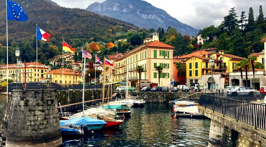 Scenic Menaggio with sailboats docked