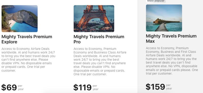 Mighty Travel Subscriptions