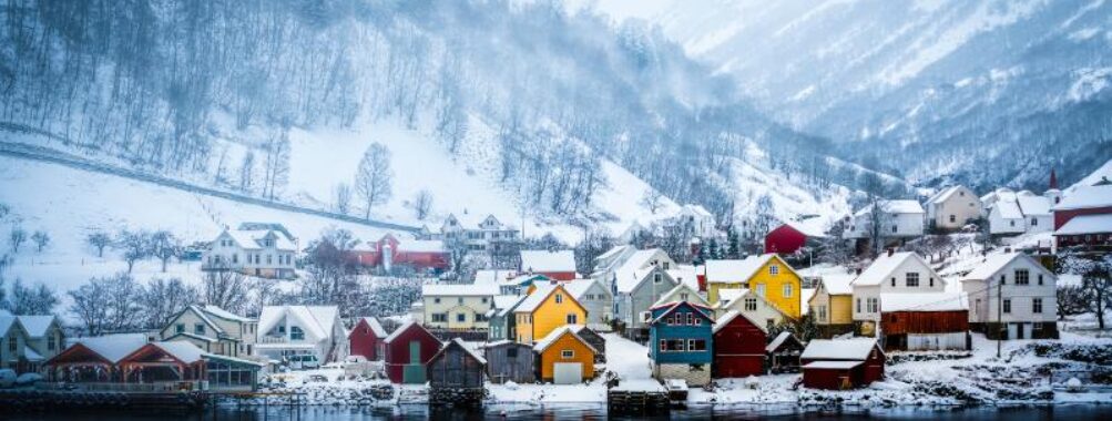 Norwegian Fjord Centre during winter