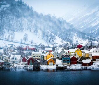 Norwegian Fjord Centre during winter