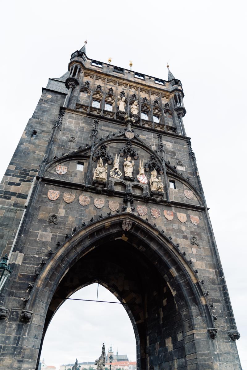 Old Town Bridge Tower in Charles Bridge in Prague