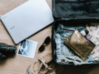 Packing a woman's luggage bag