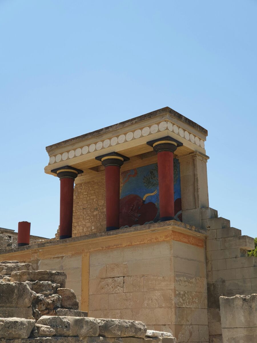  Palace of Knossos ruins in Greece