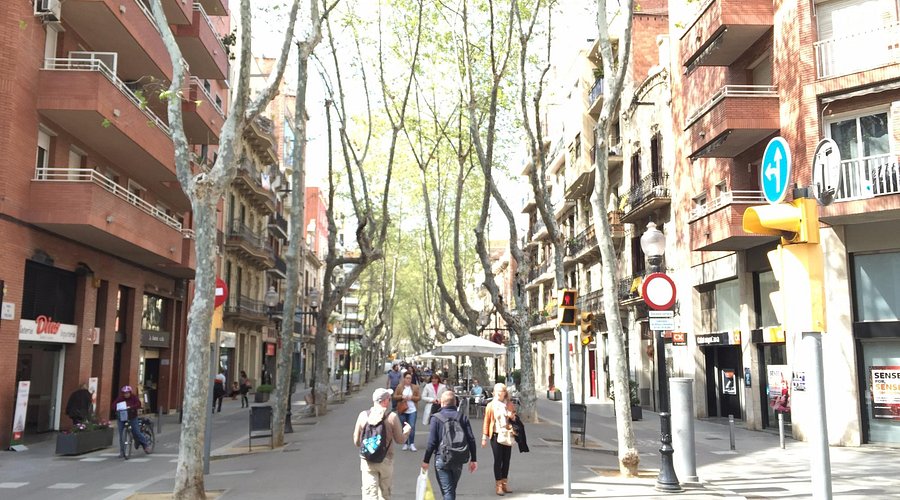 Poblenou commercial street in Spain