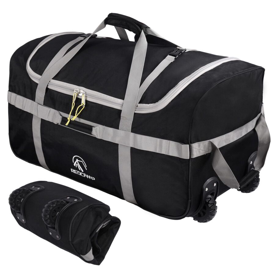 REDCAMP Foldable Duffel Bag with Wheels