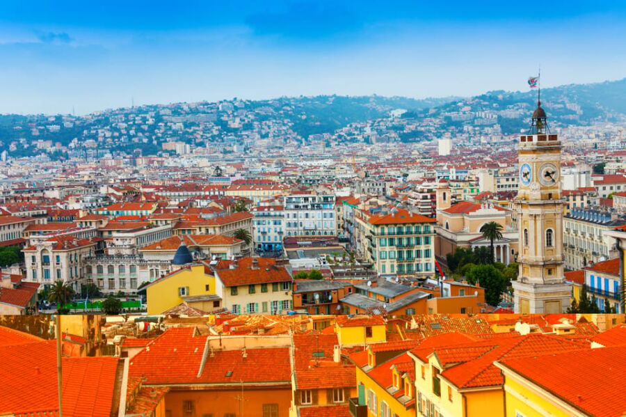 Aerial view of the The Port in Nice