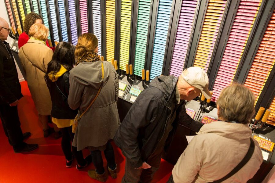 Inside the Tony's Chocolonely Superstore in Amsterdam