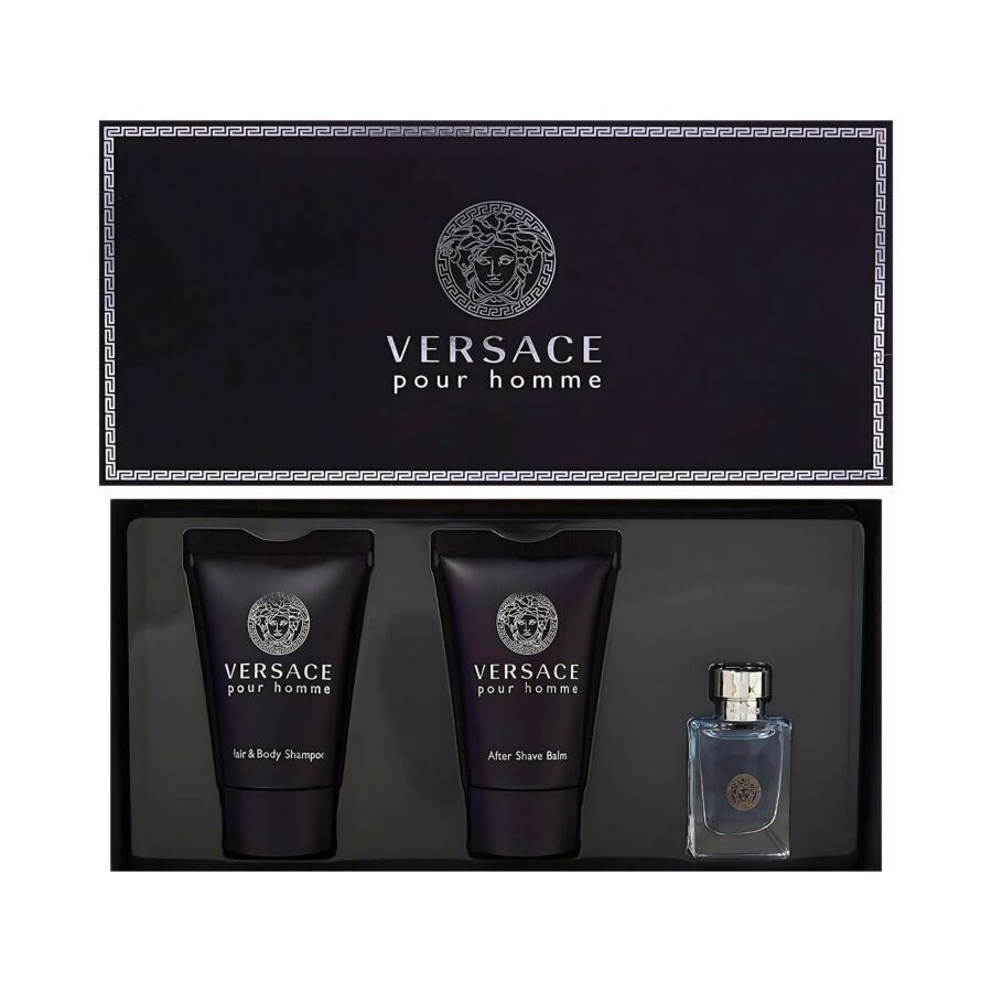 Versace Pour Homme for Men, 3 Piece Mini Gift Set