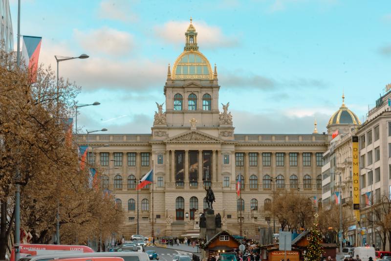 Wenceslas Square in Prague, Czech Republic