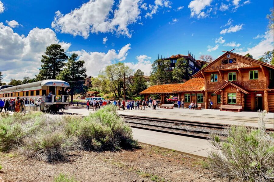 Williams where tourists flock near the train station