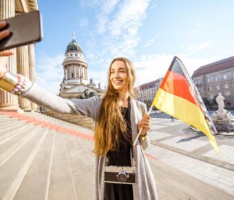 Woman tourist in Berlin