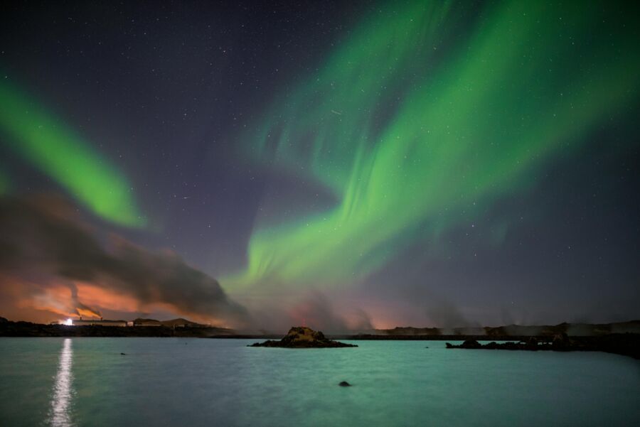 Aurora borealis over at Keflavik Iceland