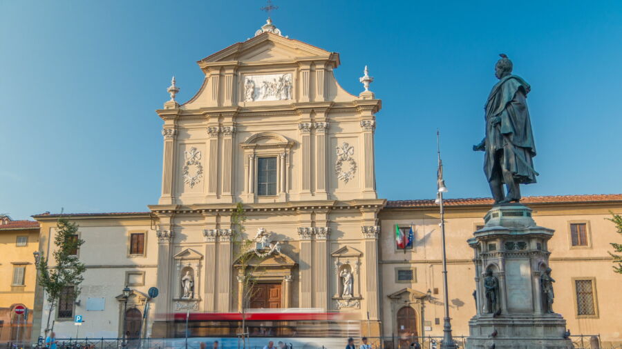 Church and Museum of the Convent of San Marco, showcasing the architecture in Piazza San Marco. 