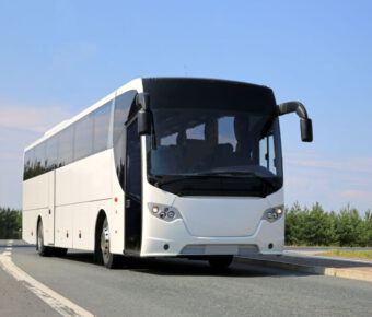 White Bus on the Road