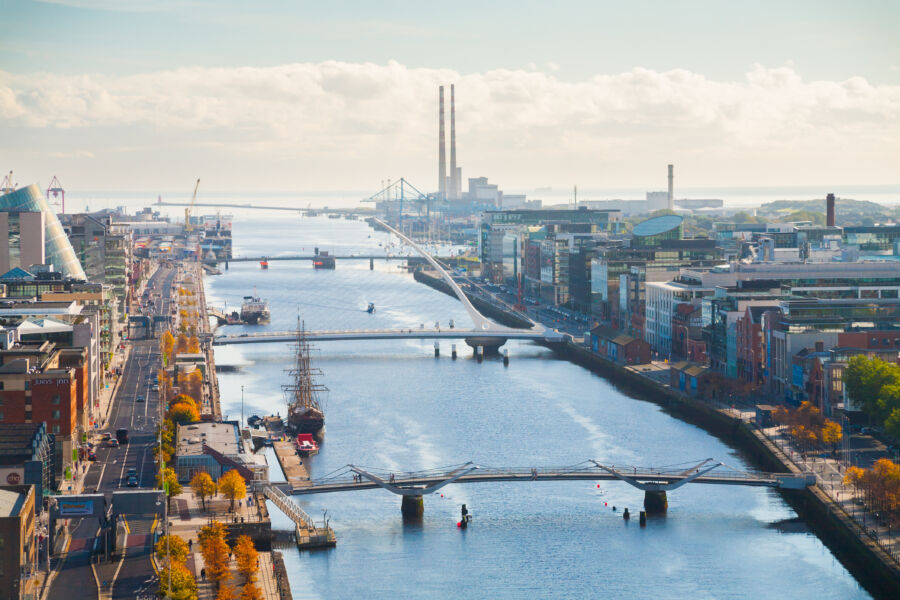 Skyline of Dublin City, Ireland