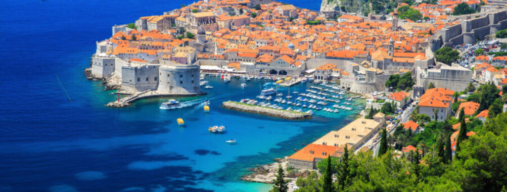 A panoramic view of the walled city, Dubrovnik Croatia