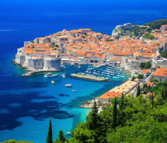 A panoramic view of the walled city, Dubrovnik Croatia