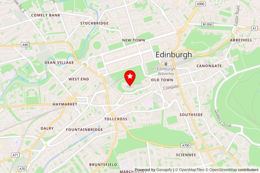 edinburgh city map zoomed view