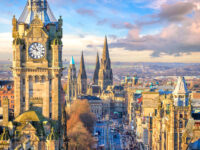 Old town Edinburgh and Edinburgh castle