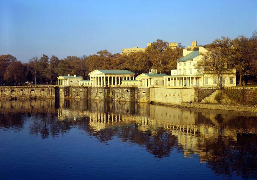 Fairmount Waterworks, East bank of Schuylkill River, Aquarium Drive, Philadelphia, Philadelphia County