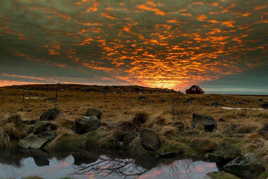 Golden hour at Egilsstaðir Iceland