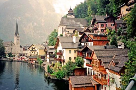 Picturesque Halstatt in Austria