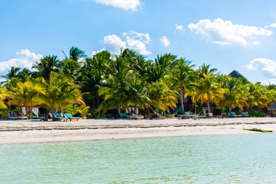 Panoramic view of Isla Holbox, Yucatan, showcasing its stunning beaches and vibrant natural beauty