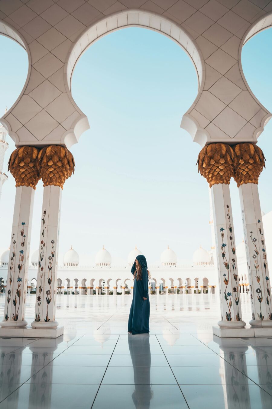 Muslim woman in a dress